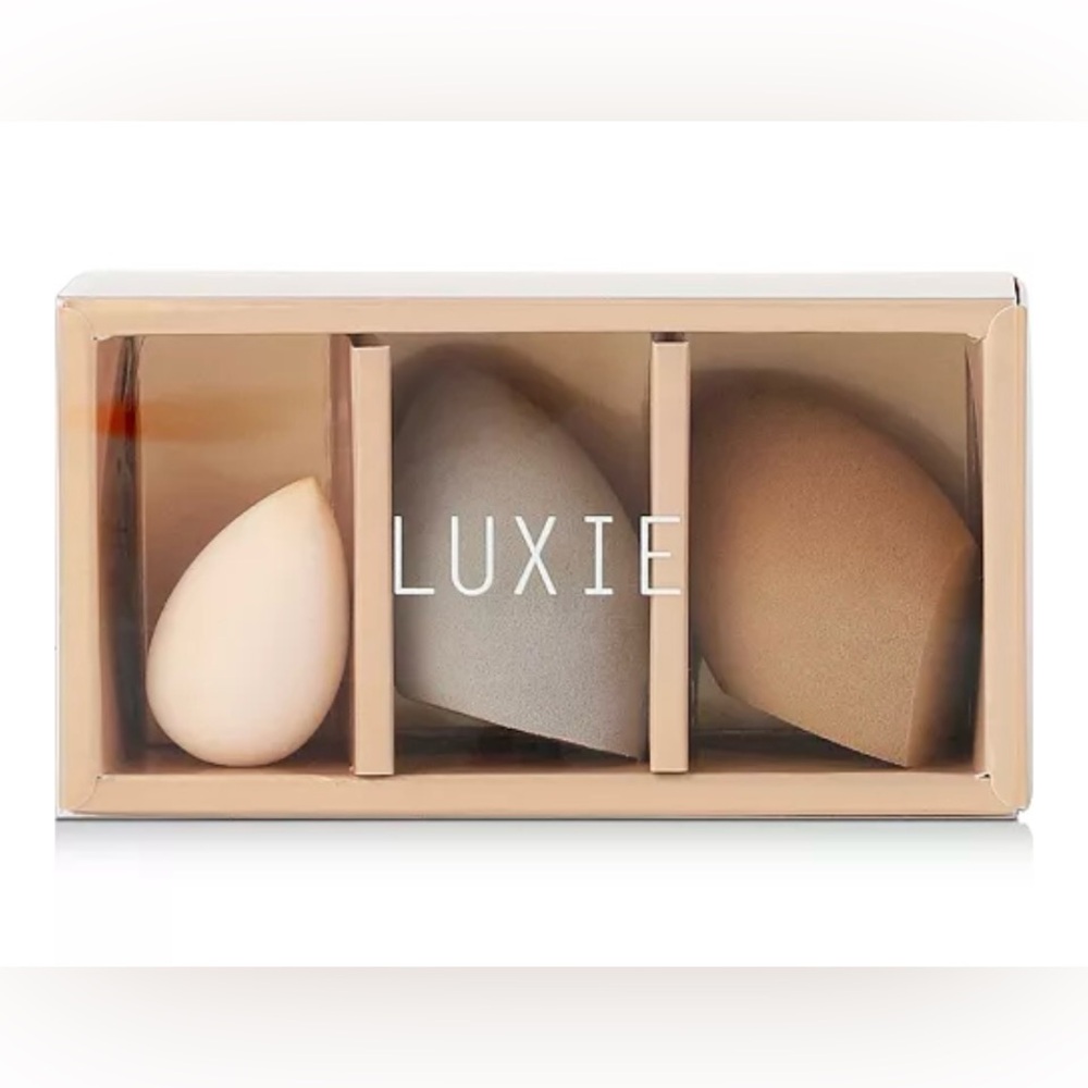 🤎🤍 LUXIE Complete Sponge Set – Bake, Contour & Detail Blenders (3-Piece Set) 🤍🤎